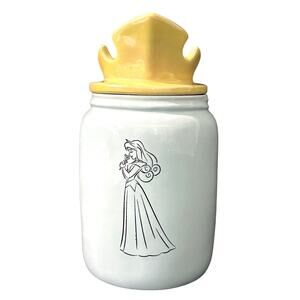 Rae Dunn "Once Upon a Dream" Disney Blue with Yellow Gold Crown Top